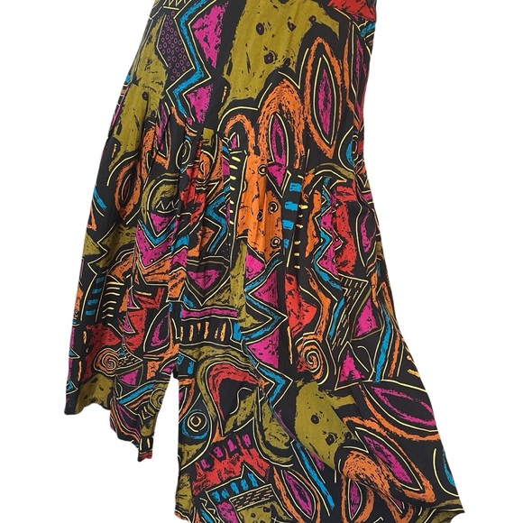 80s vintage abstract midi maxi skirt size small - Picture 4 of 14
